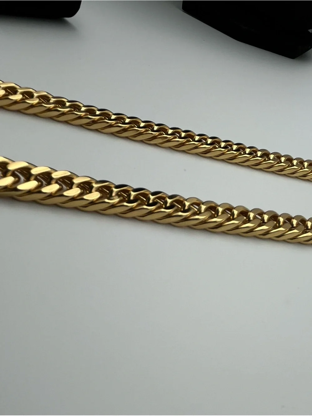 Men's 24”, Gold over Stainless Curb Chain Necklace